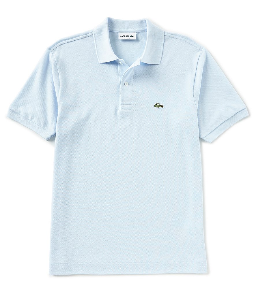Lacoste L1212 Classic Short Sleeve Pique Polo Shirt in Blue for
