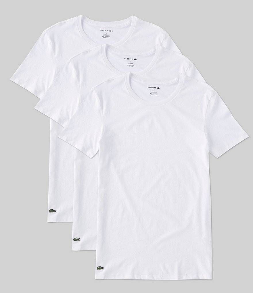 chokolade Erhvervelse Lyn Lacoste Crew Neck Slim Fit Essential T-Shirts 3-Pack | Dillard's