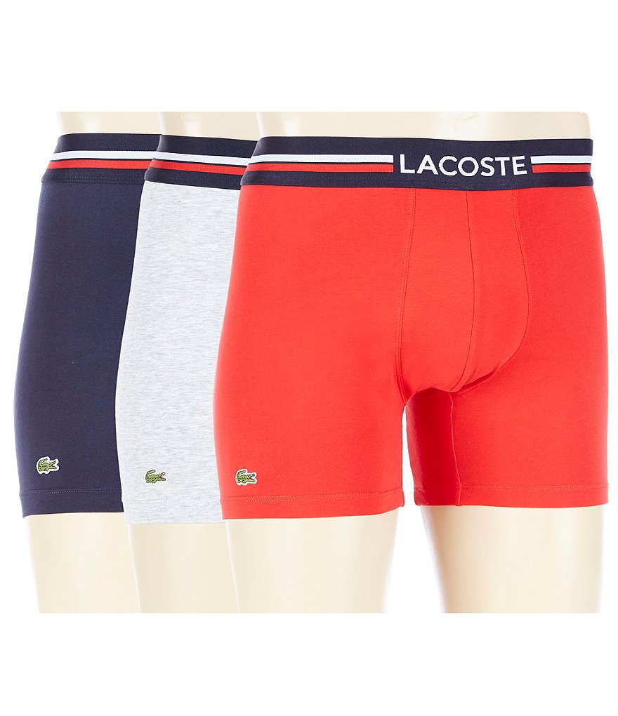 Lacoste Boxers Shorts Men With Printed Logo Black / White / Red