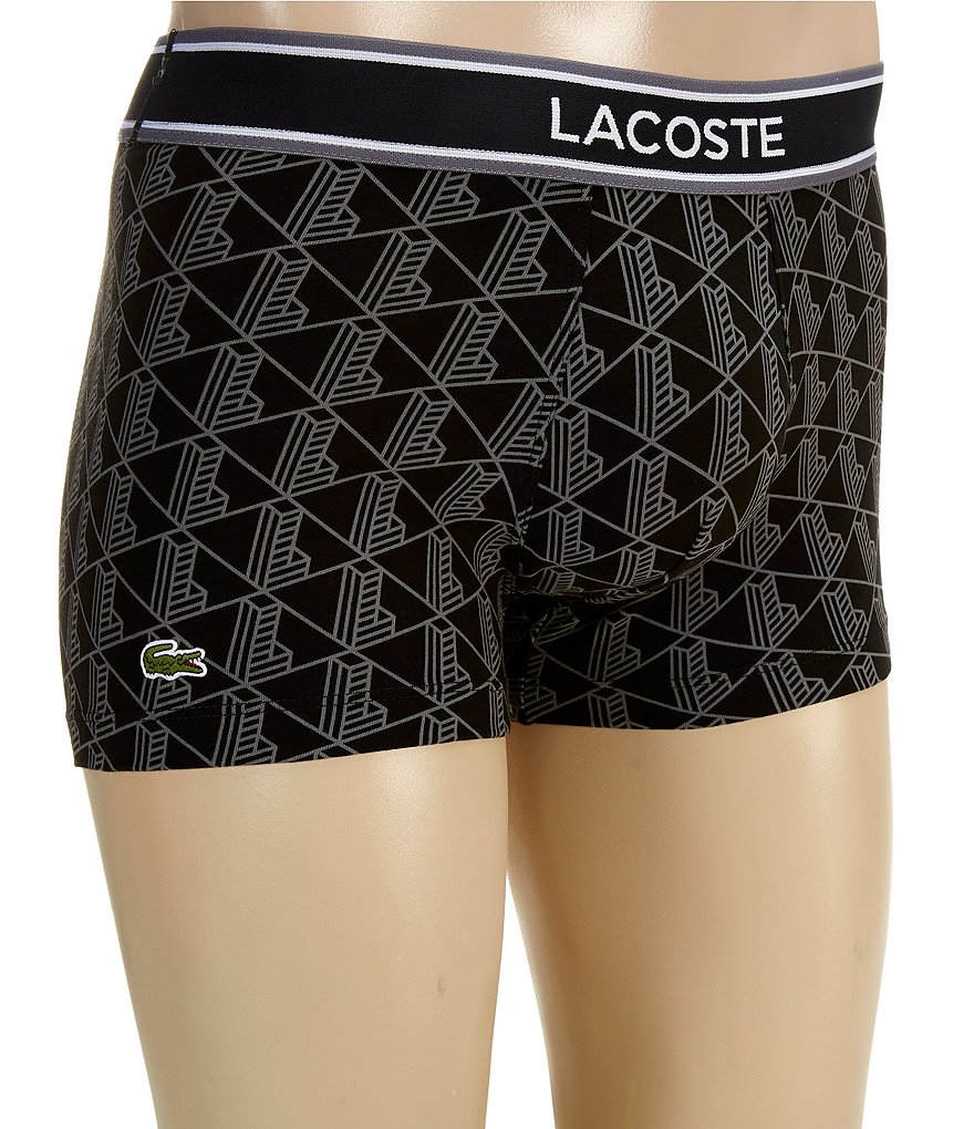 Lacoste Monogram Printed 2#double; Inseam Trunks