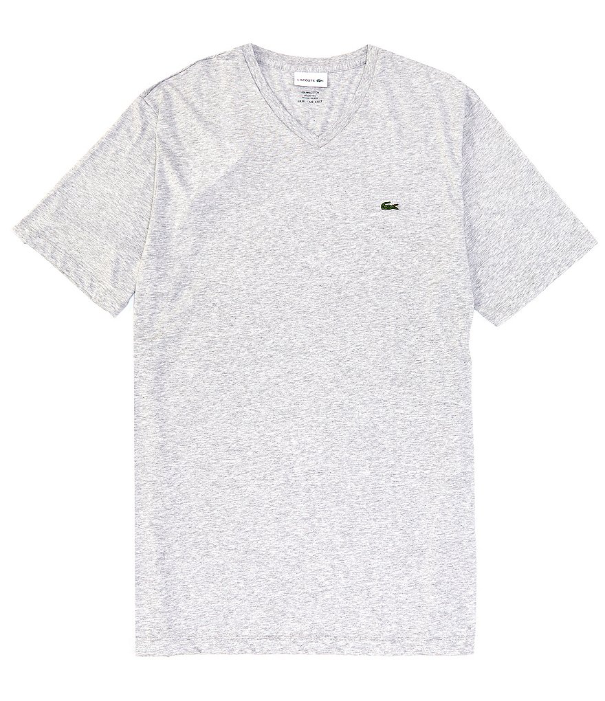 Lacoste White Pima Vneck Tee - White T Shirt Front And Back PNG Image With  Transparent Background