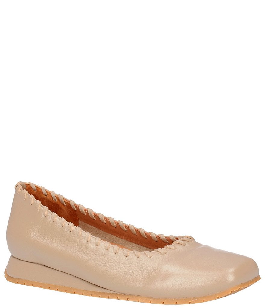 L'Amour Des Pieds Tiffanie Leather Mini Wedge Ballerina Flats | Dillard's