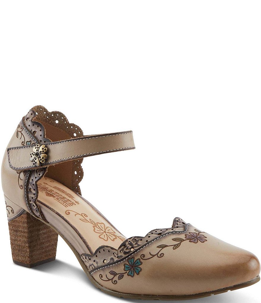 L'ARTISTE Sayyes Perforated Leather Mary Jane Pumps | Dillard's