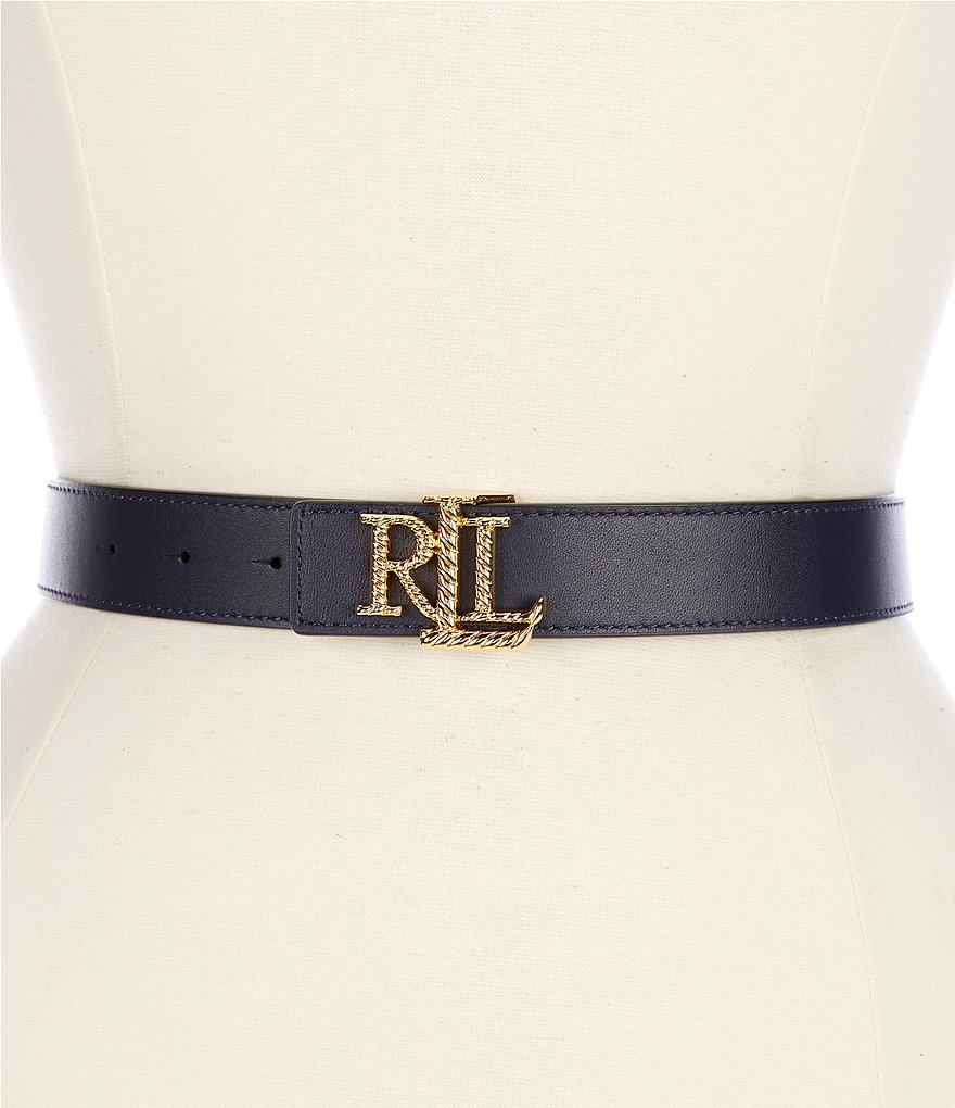 Lauren Ralph Lauren ★【スキニーベルト】Pebbled Leather 0.75 Ralph Lauren Women's Pebbled Leather Skinny Belt - Belts