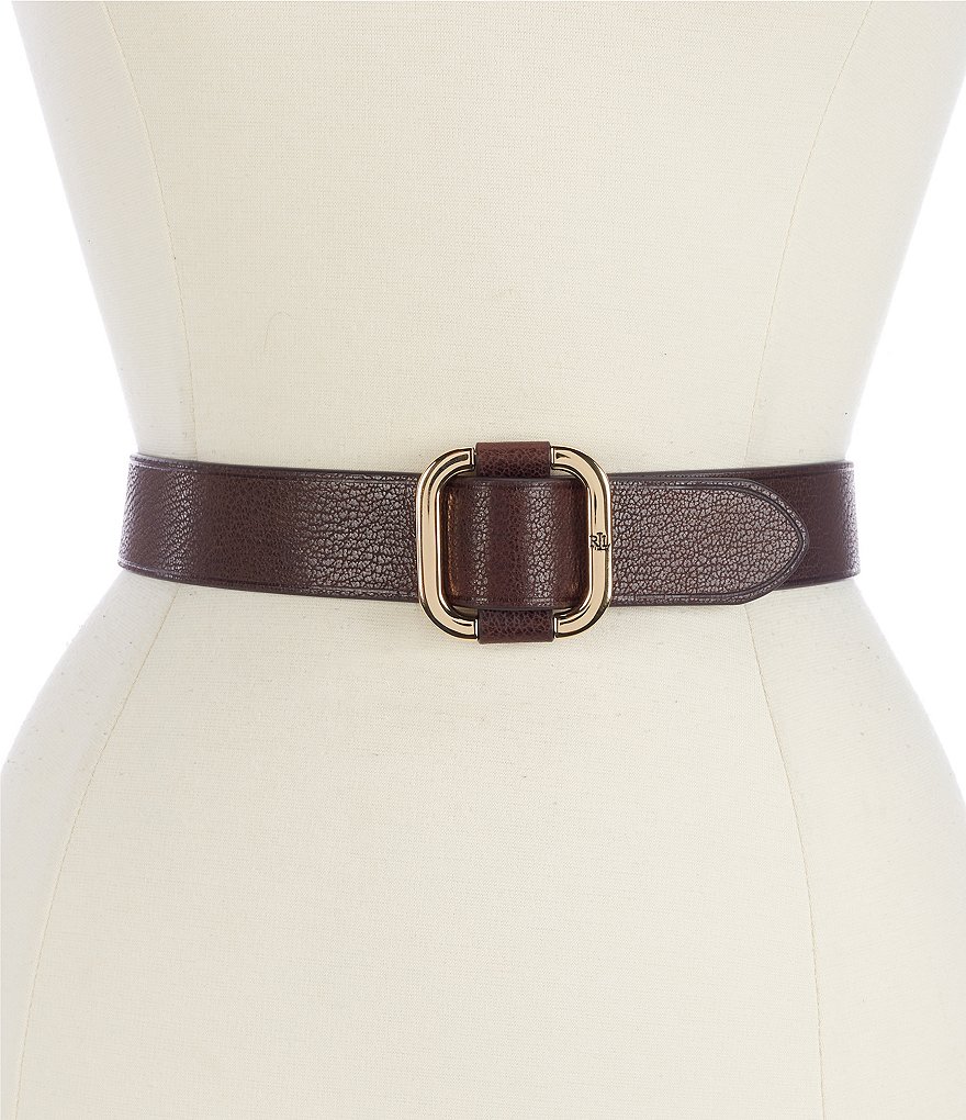 Lauren Ralph Lauren Monogram Jacquard Slide-Buckle Belt Size Small $80 Blue
