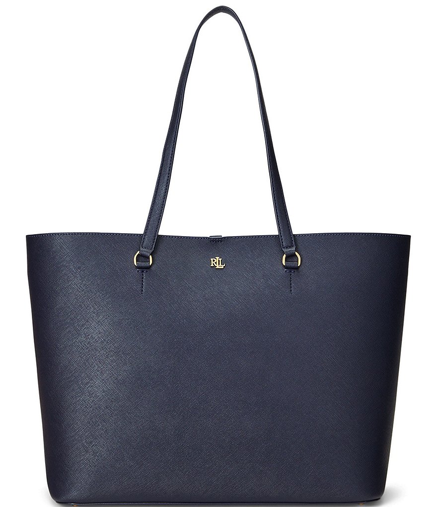日本未入荷 Ralph Lauren レザー トートバッグ Karly Large Tote Lauren Ralph Lauren Crosshatch Leather Large Karly Tote Bag