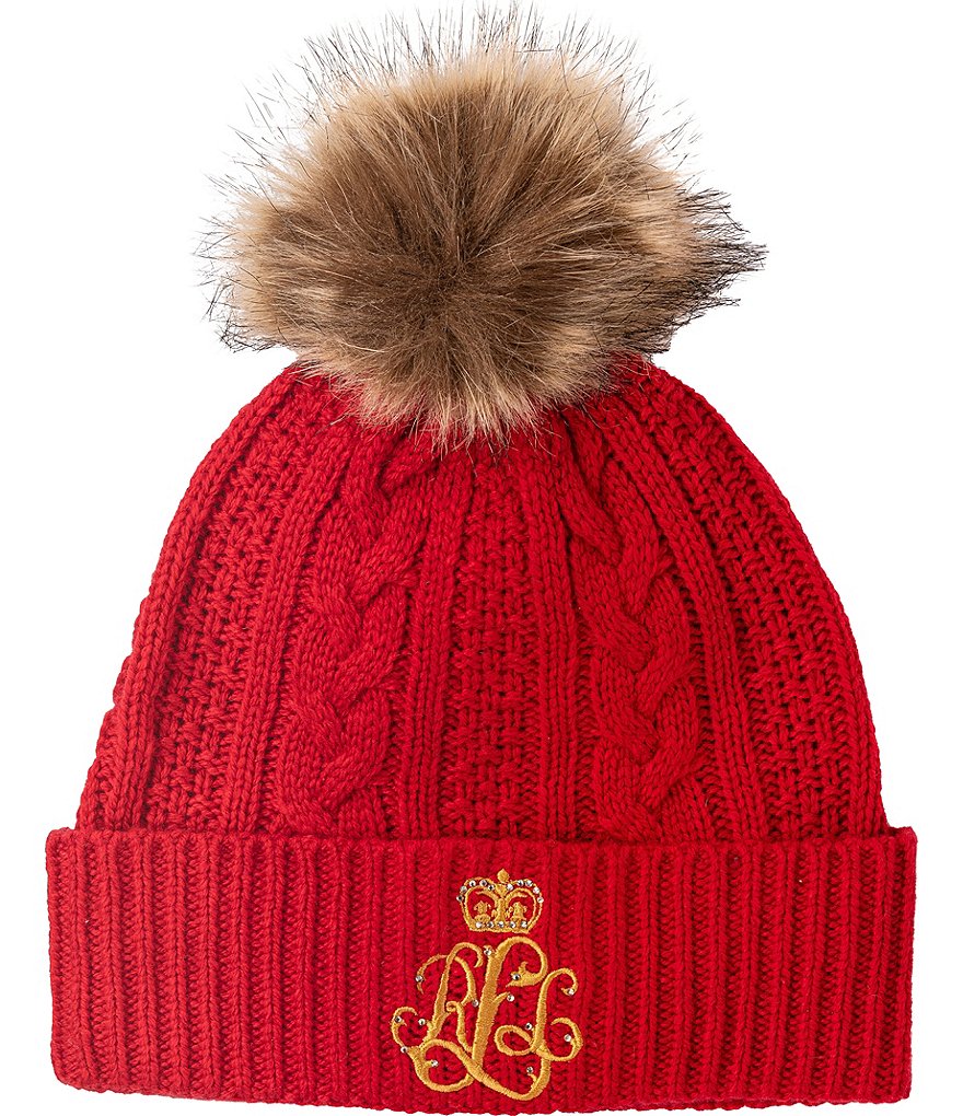 Red ralph lauren beanie online