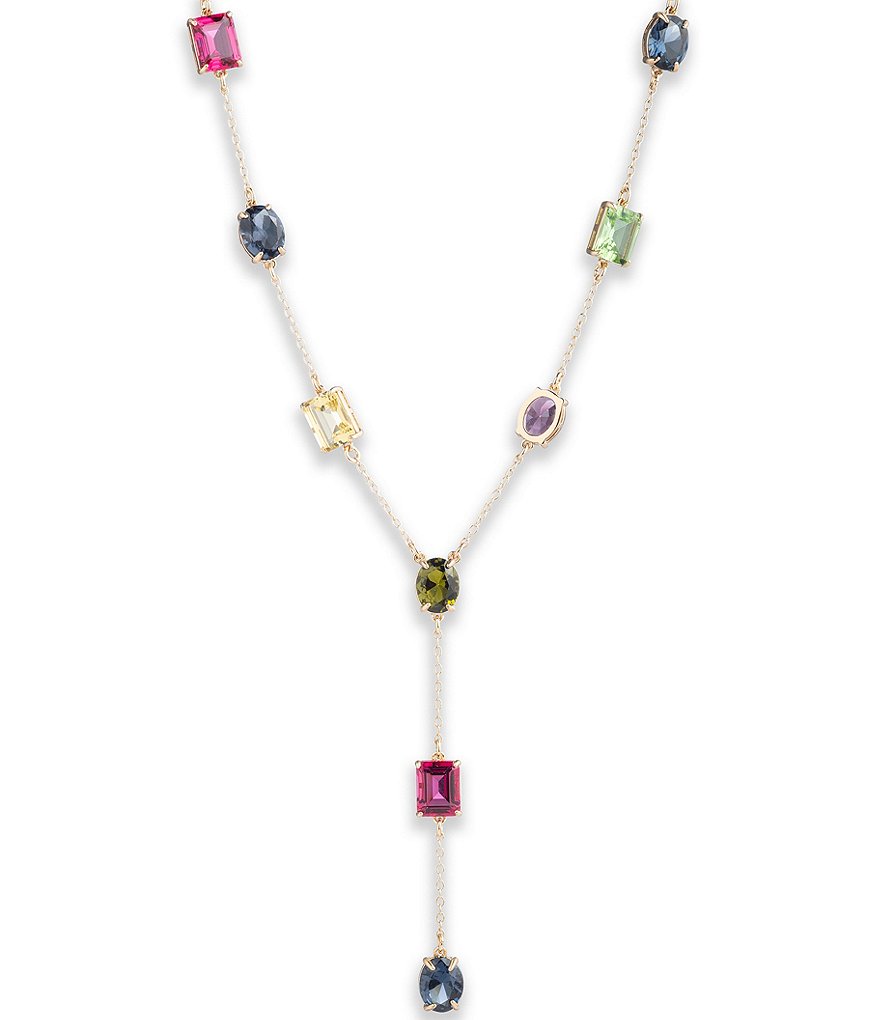 Lauren Ralph Lauren Multi Stone Statement Y Necklace | Dillard's