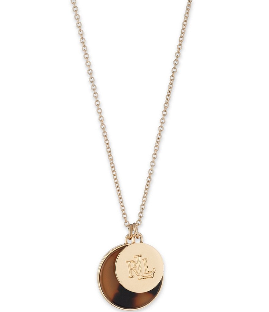 ネックレス・チョーカー RALPH LAUREN Gold Tone Navy Charm Pendant Necklace Ralph Lauren Gold Cubic Zirconia Pendant Necklace | eBay