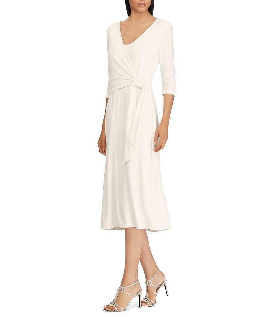 ralph lauren surplice jersey dress