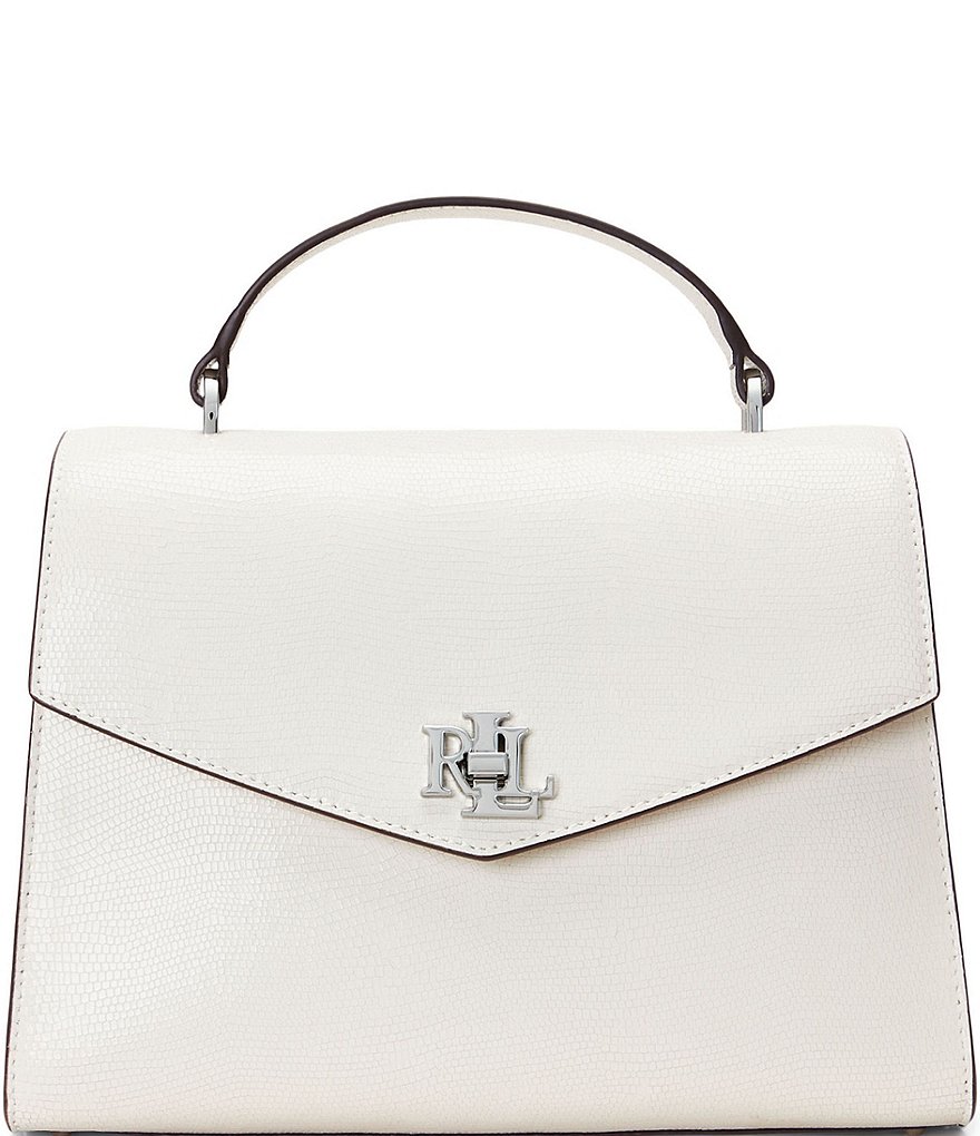 Lauren Ralph Lauren Lizard-Embossed Medium Farrah Satchel Bag | Dillard's