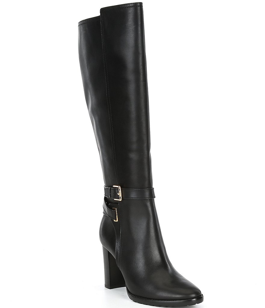 Polo Ralph Lauren Buckle Boot Zig Zag II Black Pebbled