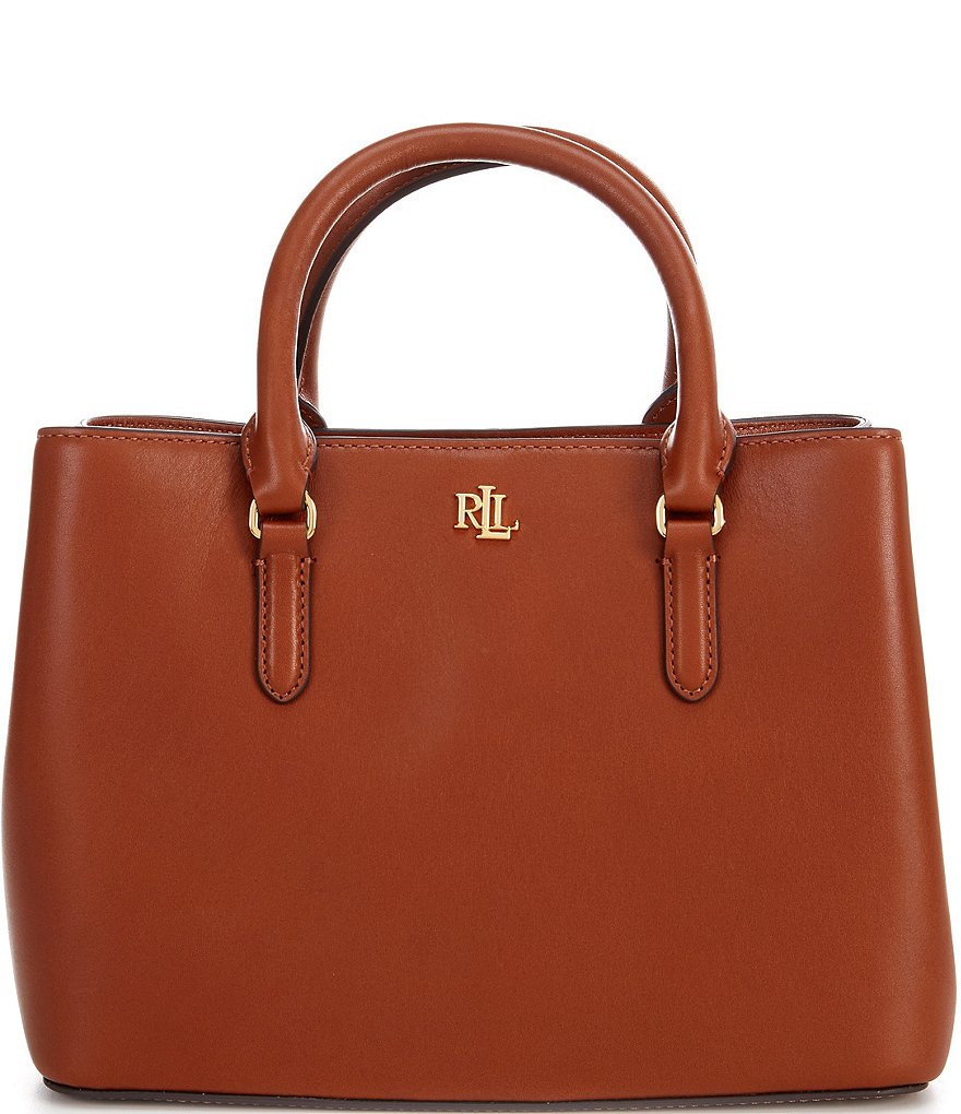 Lauren Ralph Lauren Small Marcy Leather Satchel Handbag
