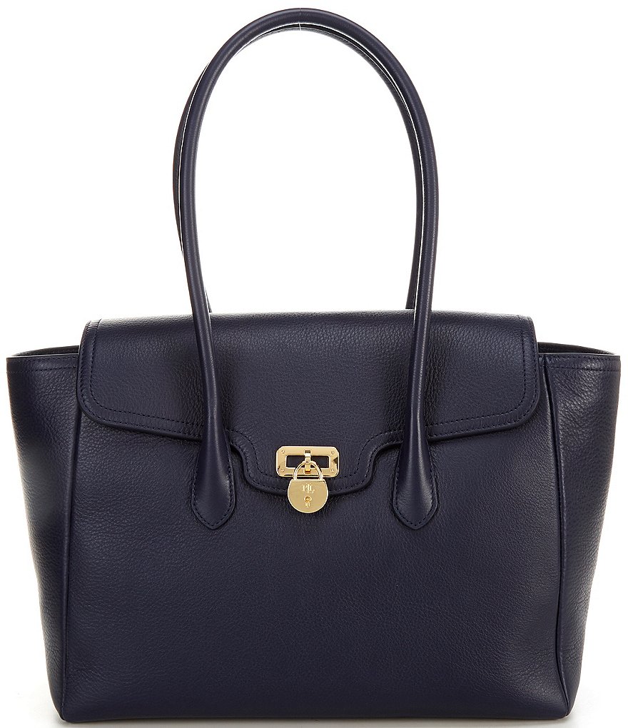 【Ralph Lauren】Large Tanner Satchel レザーサッチェル Lauren Ralph Lauren Tanner Pebbled Leather Large Satchel Bag