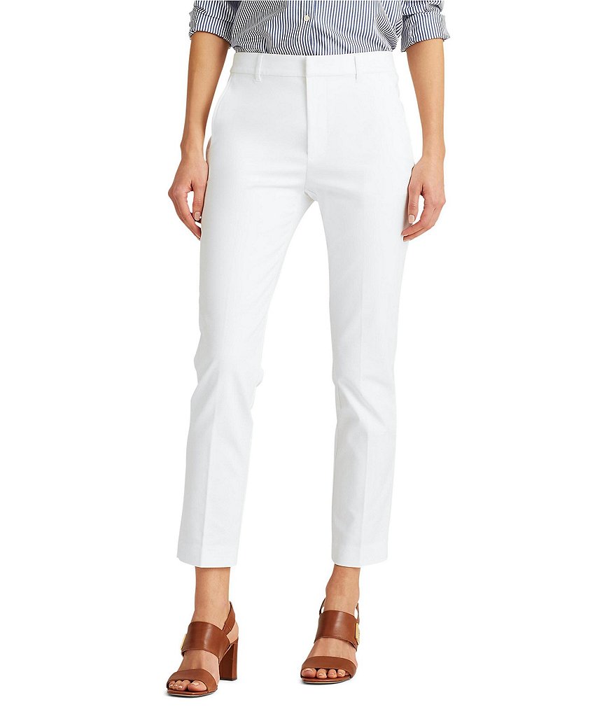 Lauren Ralph Lauren Petite Size Double Faced Stretch Cotton Pants ...