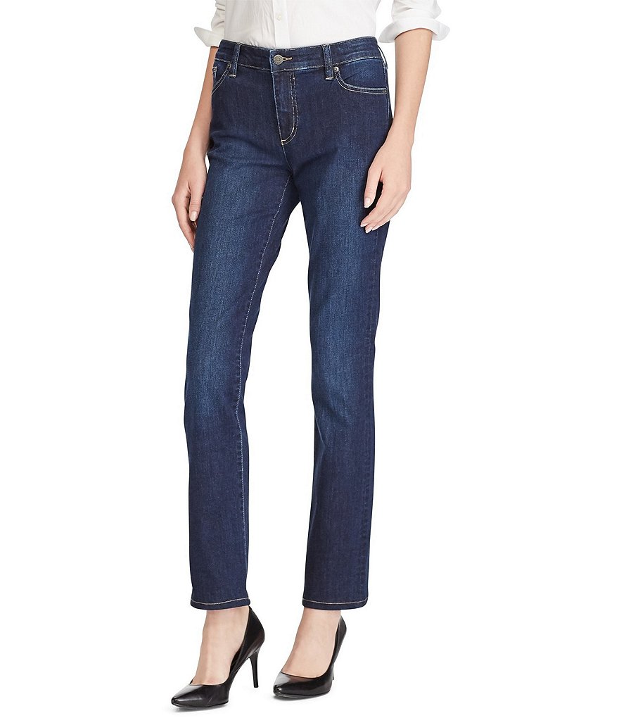 Lauren Ralph Lauren Petite Size Premier Straight Leg Jeans | Dillard's