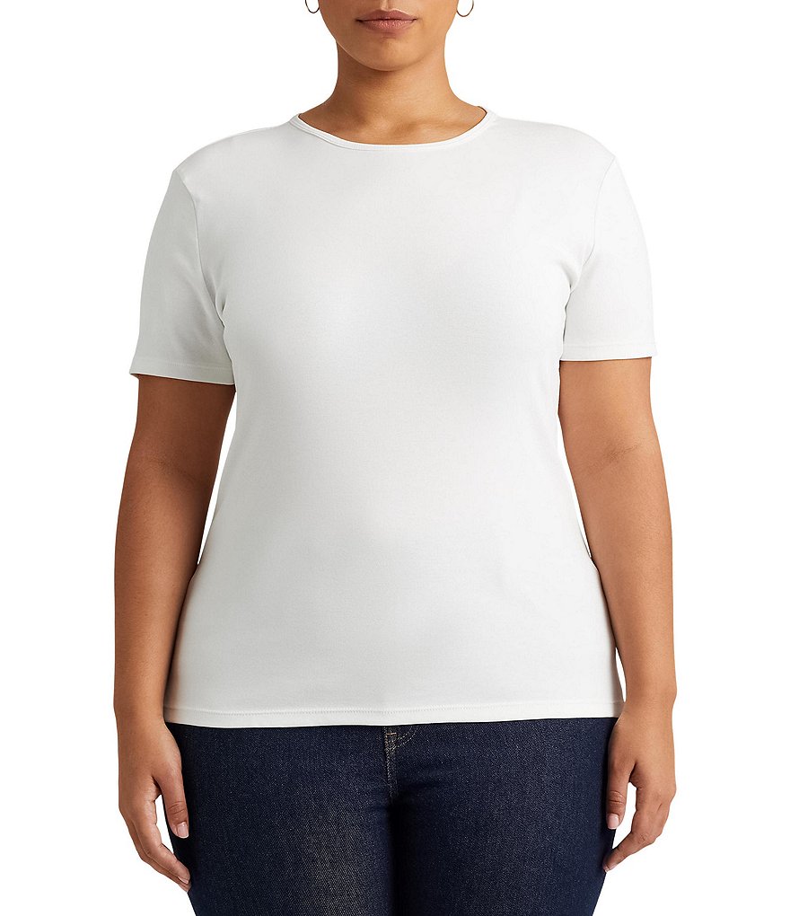 Tシャツ・カットソー LAUREN RALPH LAUREN Woman T-Shirt White 1 200957676 001 11886161-2144642381304382.jpg