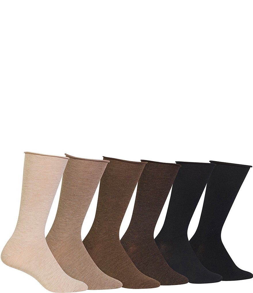 3 Pairs of Womens Opaque Stretchy Spandex Knee High Trouser Socks (Beige,  9-11) : Amazon.ae: Fashion