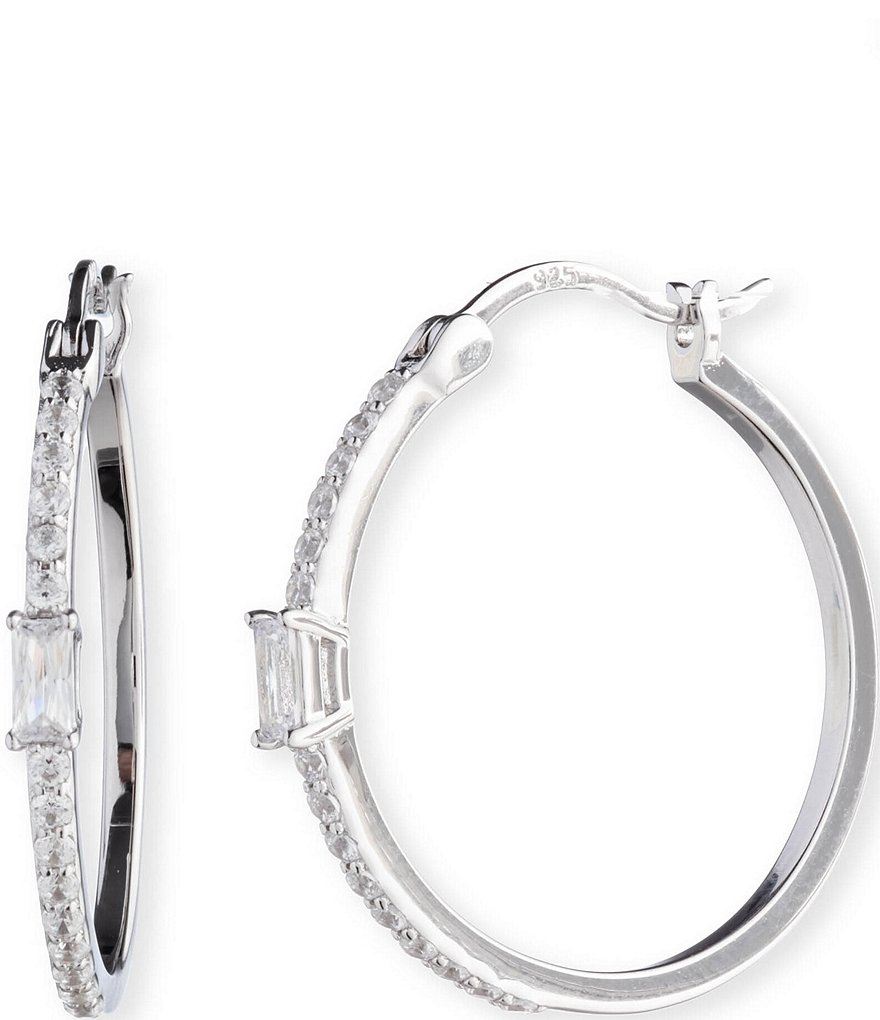 Lauren Ralph Lauren Sterling Silver Cubic Zirconia Hoop