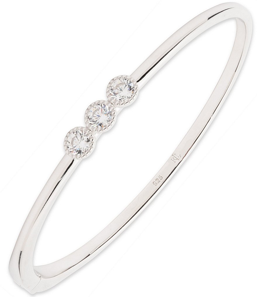 Lauren Ralph Lauren Sterling Silver Cubic Zirconia Bangle