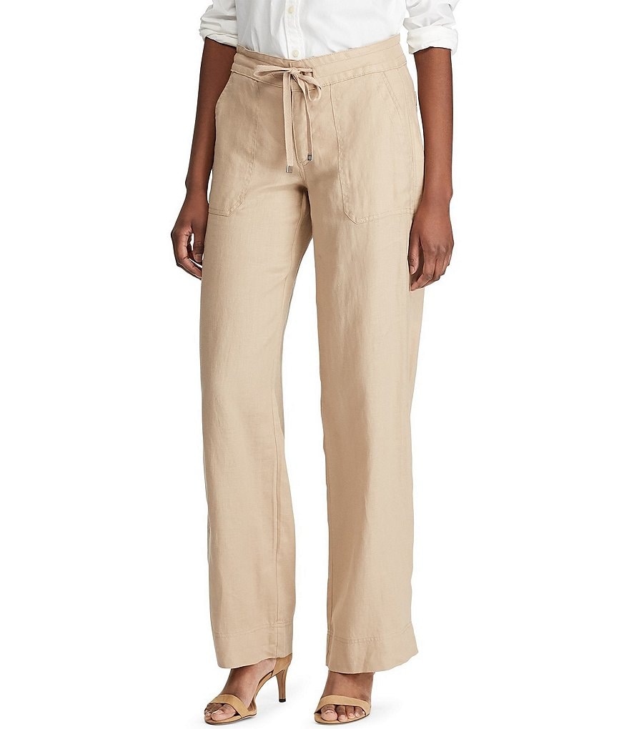 Lauren Ralph Lauren Wide Leg Linen Pants