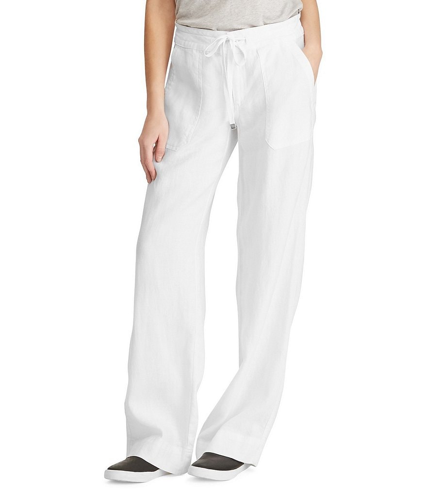 Ralph Lauren, Pants & Jumpsuits, Lauren Jeans Co Ralph Lauren Womens Plus  Size 6 White 10 Linen Capris Pant