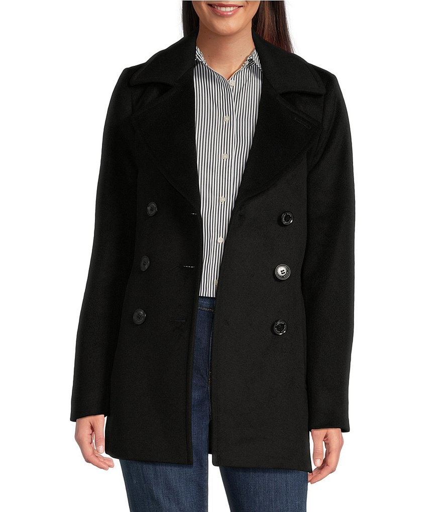 Lauren Ralph Lauren Notch Collar Printed Rain fashion Coat