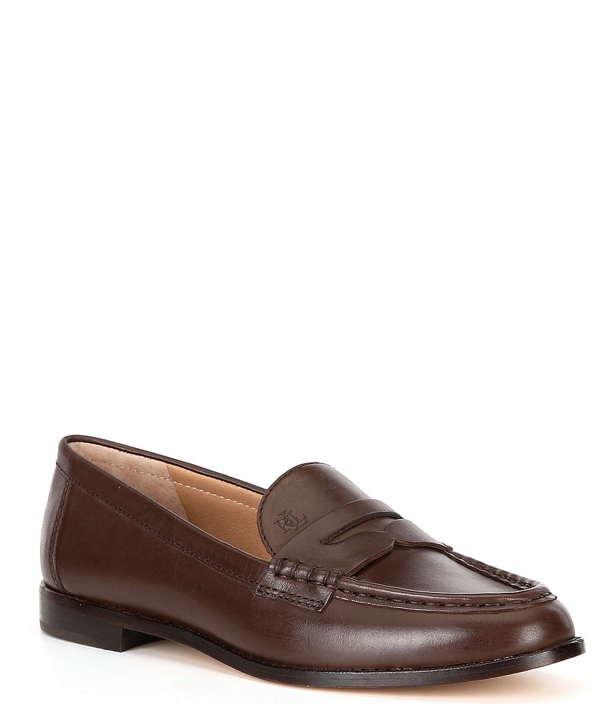 Lauren Ralph Lauren Wynnie Burnished Leather Loafers | Dillard's