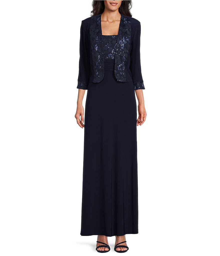 Le Bos Women's Full Length Gown with Coordinating Jacket