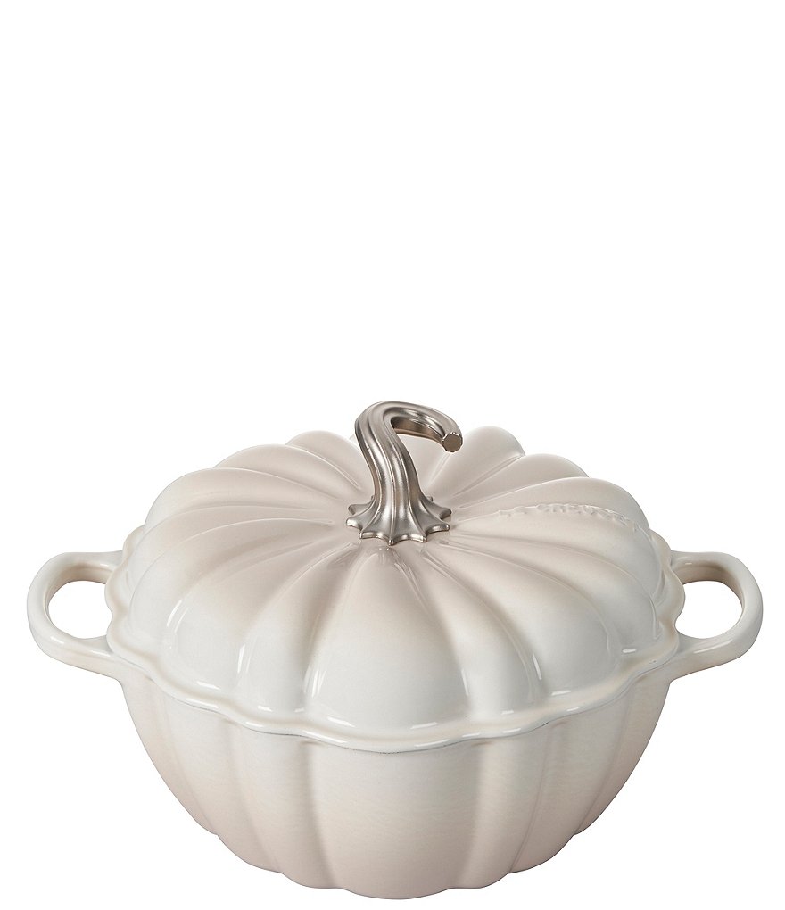 Staub - 1/2 qt Pumpkin Cocotte - Ivory - Main Street Kitchens