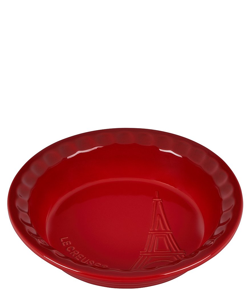 Le Creuset Red Ceramic Deep Dish Pie Pan-food Photography Props 