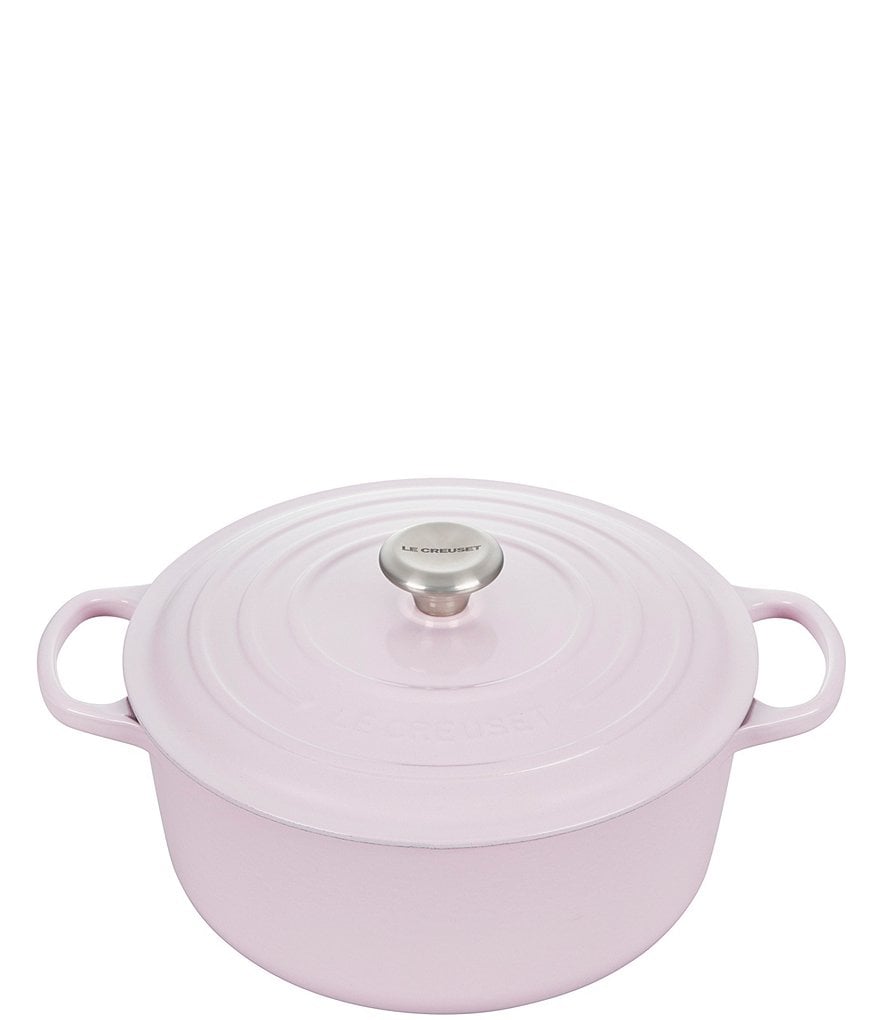 Crock-Pot 5 Quart Round Enamel Cast Iron Covered Dutch Oven Cooker, Blush  Pink, 1 Piece - Foods Co.