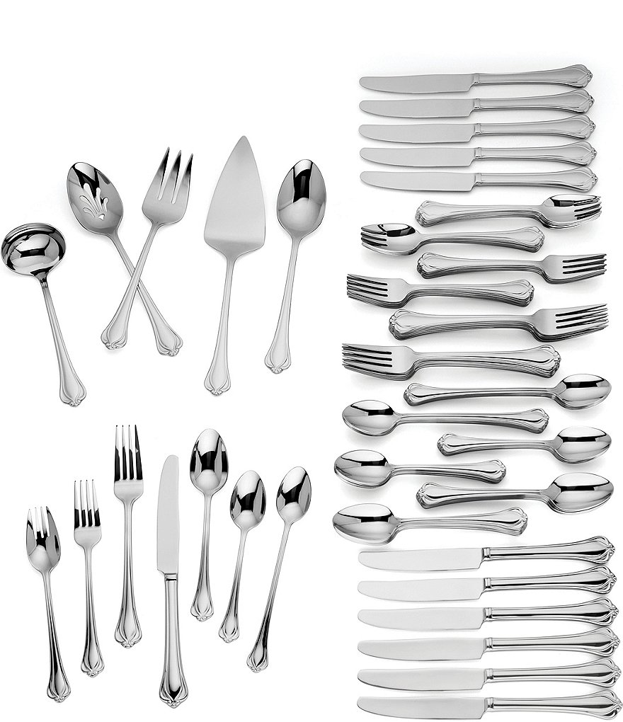 Lenox Alcott 89Piece Stainless Steel Flatware Set Dillard's