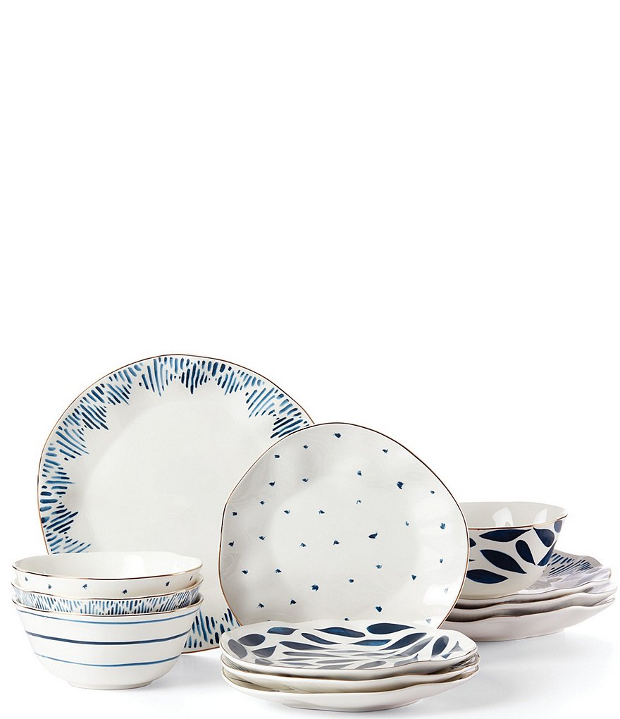 Lenox Blue Bay 12-Piece Dinnerware Set Dillard's