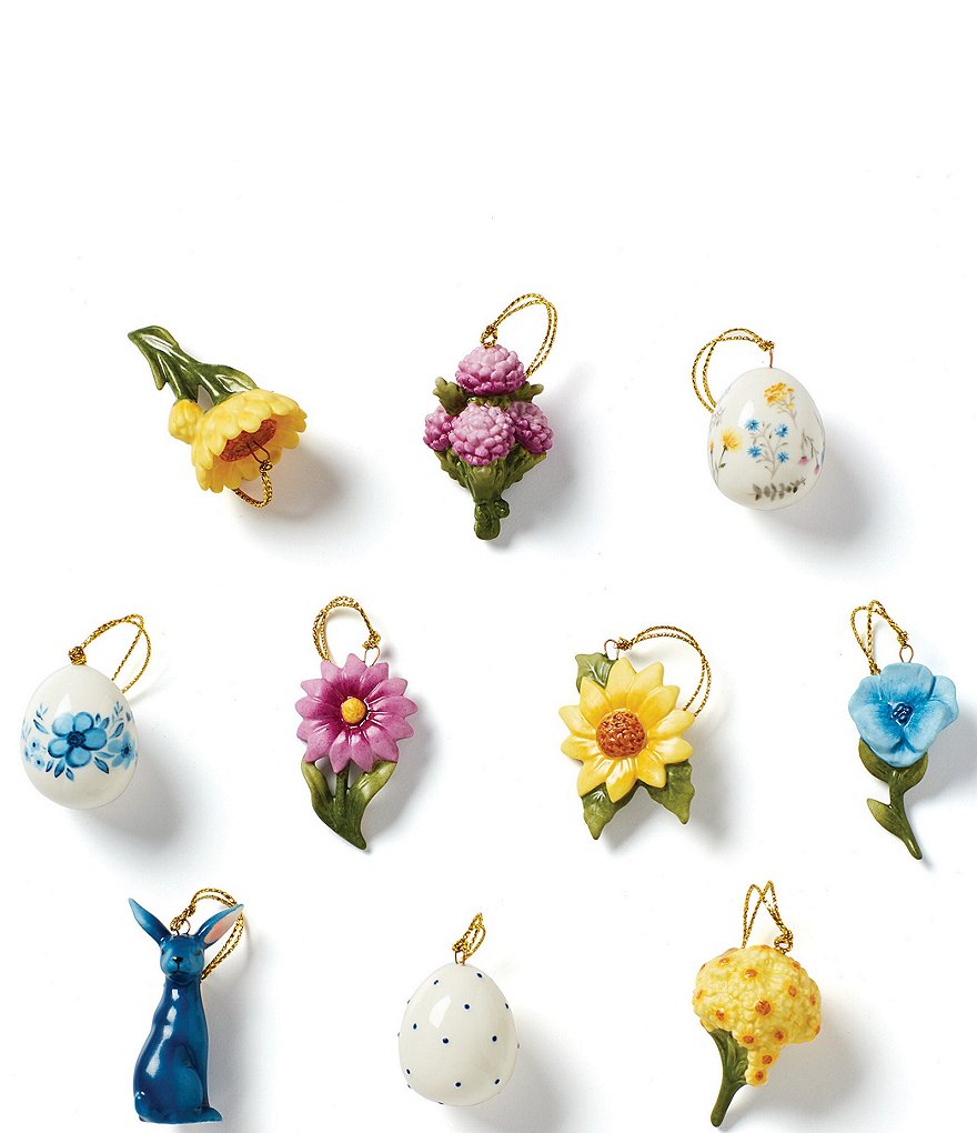 Lenox Floral Easter 10-Piece Mini Ornament Set | Dillard's