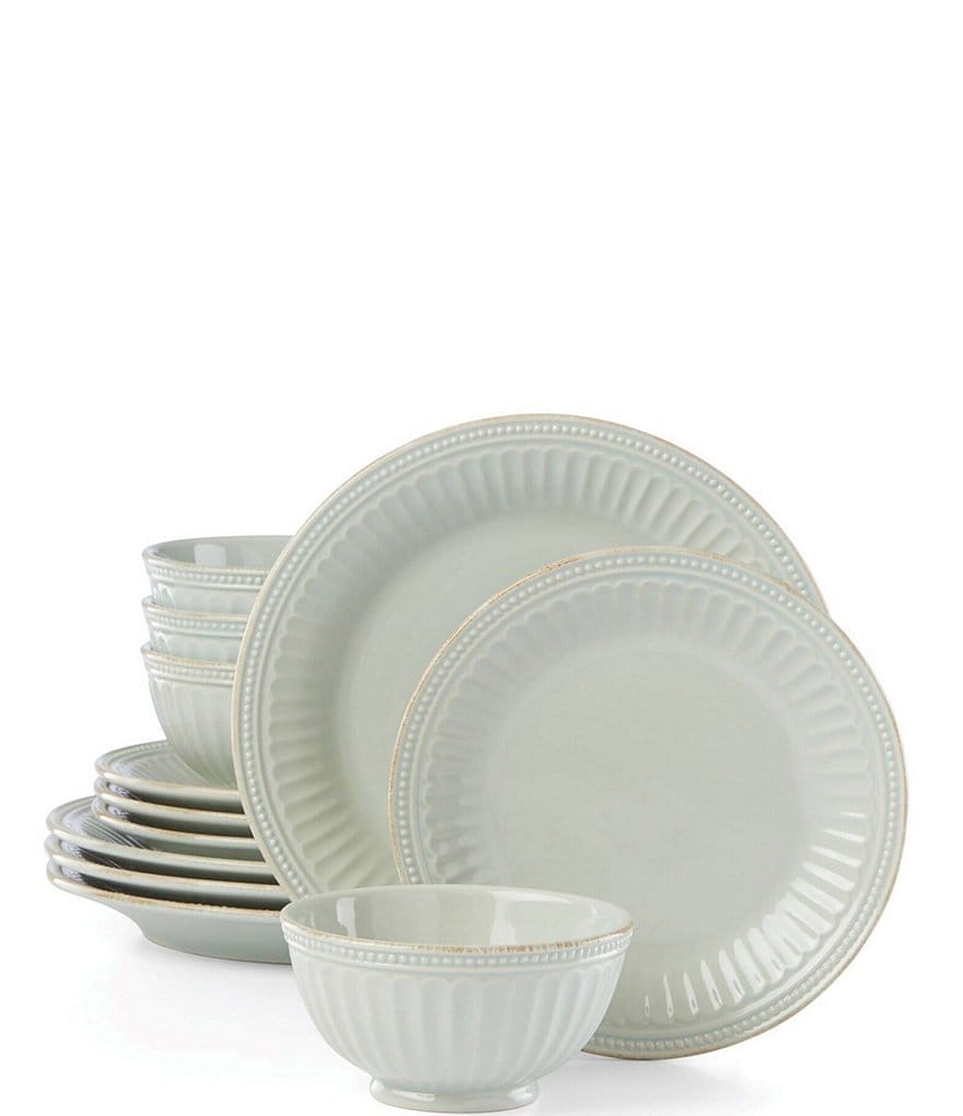 Lenox Chelse Muse Fleur 12-Piece Dinnerware Set - White