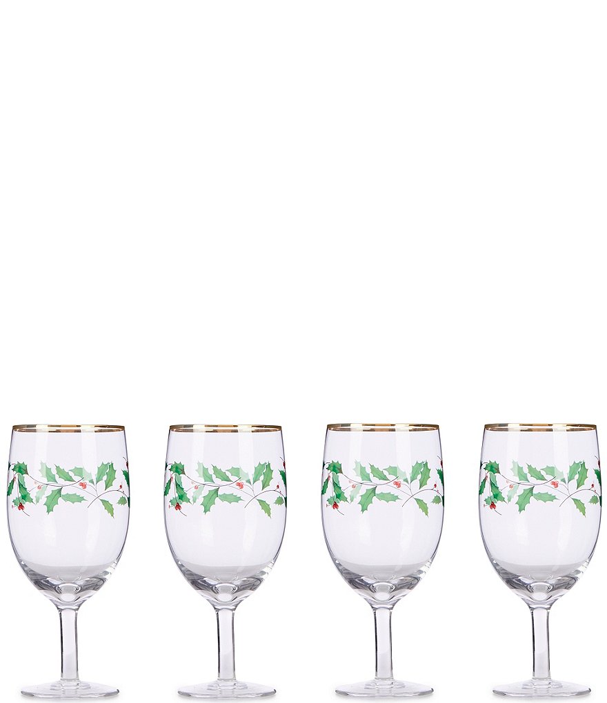 Lenox Holiday Gold 4-piece Balloon Glass Set 886857 - The Home Depot