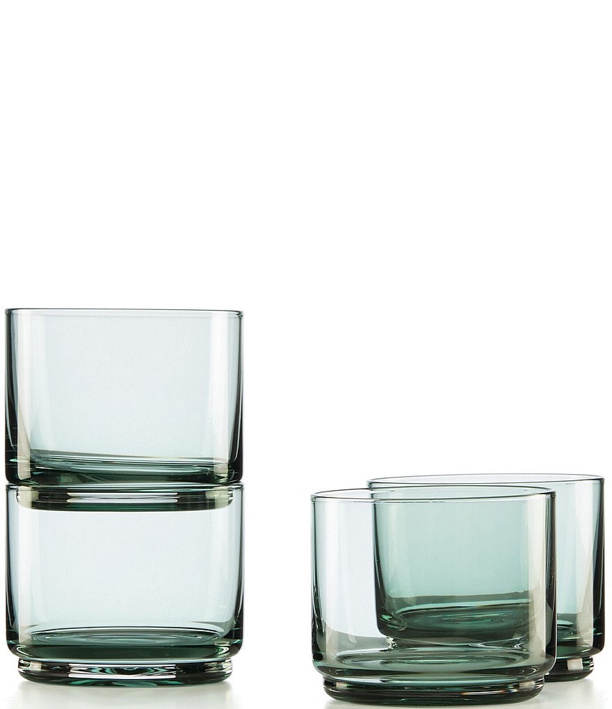 Green - Lenox Tuscany Classics Stackable Short Glasses, Set of 4