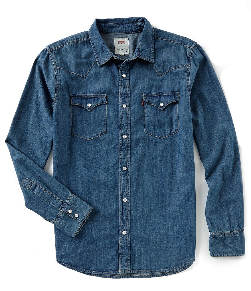 levis blue denim shirt