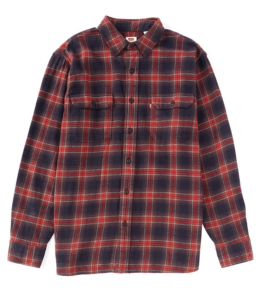 Levi's® Men's Long Sleeve Classic Worker Plaid Overshirt | Dillard's