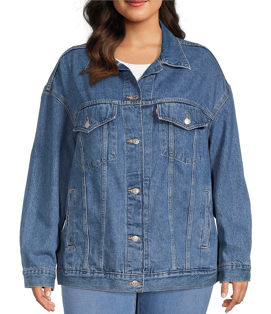 Levi's® Plus Size H2'22 Baggy Trucker Point Collar Long Sleeve