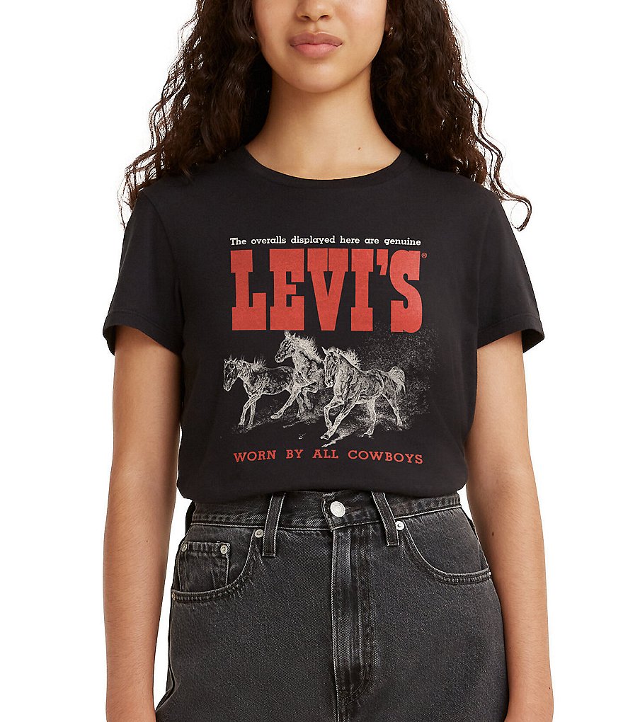 Levi s The Perfect Horse Trio Logo Graphic T Shirt Dillard s