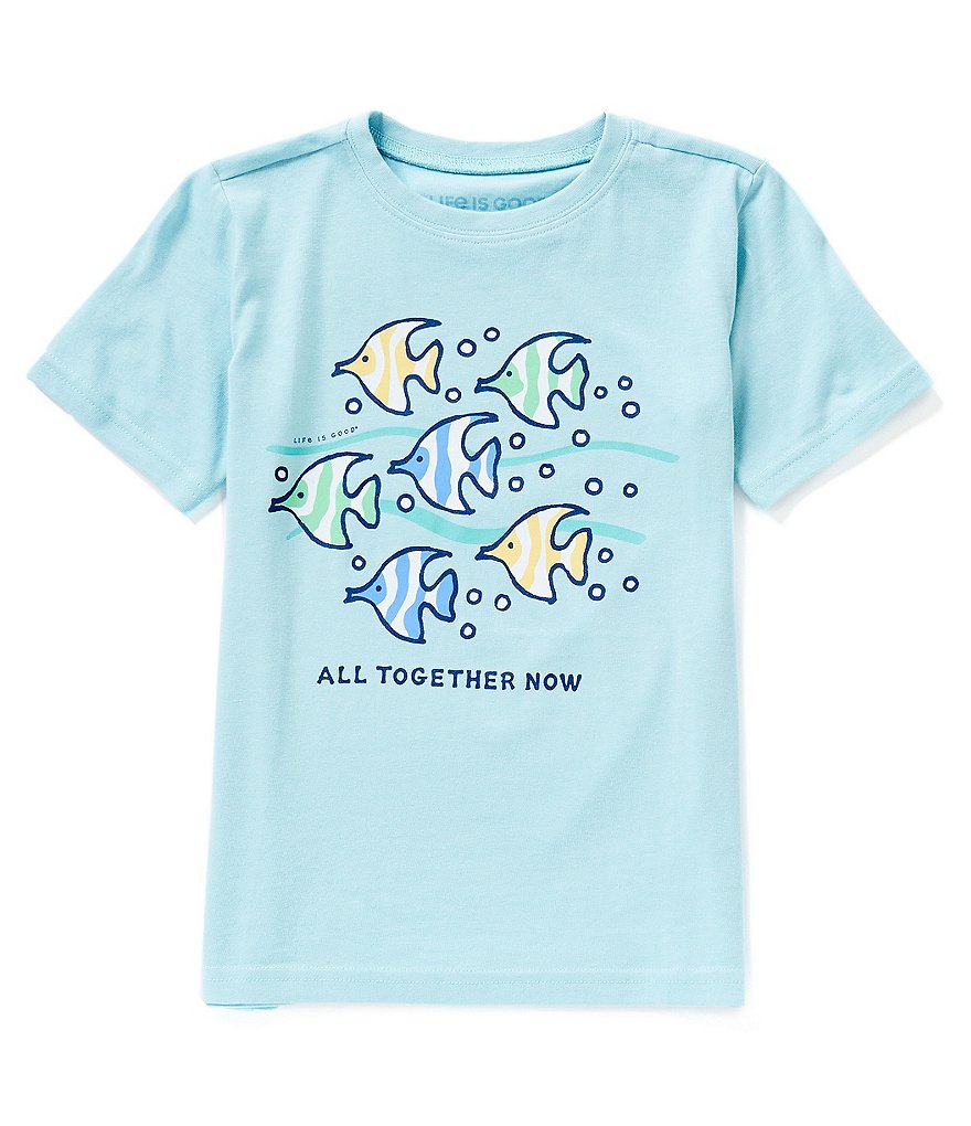 Life is Good Big Girls 7-16 Short-Sleeve All Together Now Fish