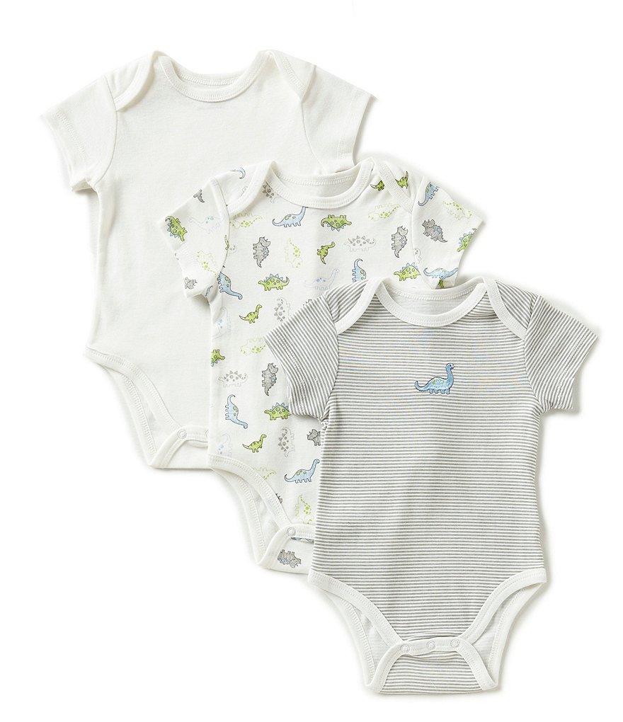 Little Me Baby Boys Newborn-9 Months Tiny Dinos 3-Piece Bodysuit Set ...