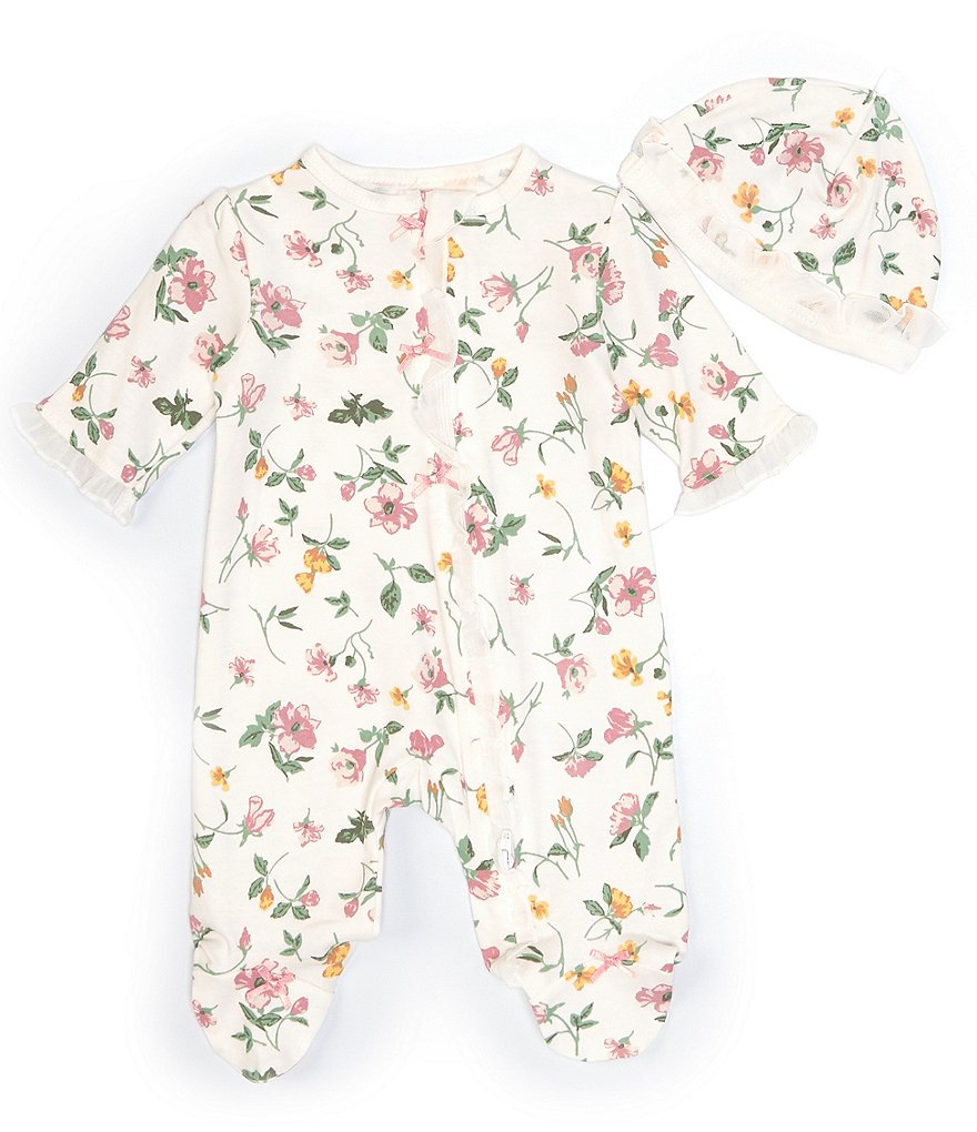 Little Me Baby Girls Preemie-9 Months Floral Leaf Footie | Dillard's