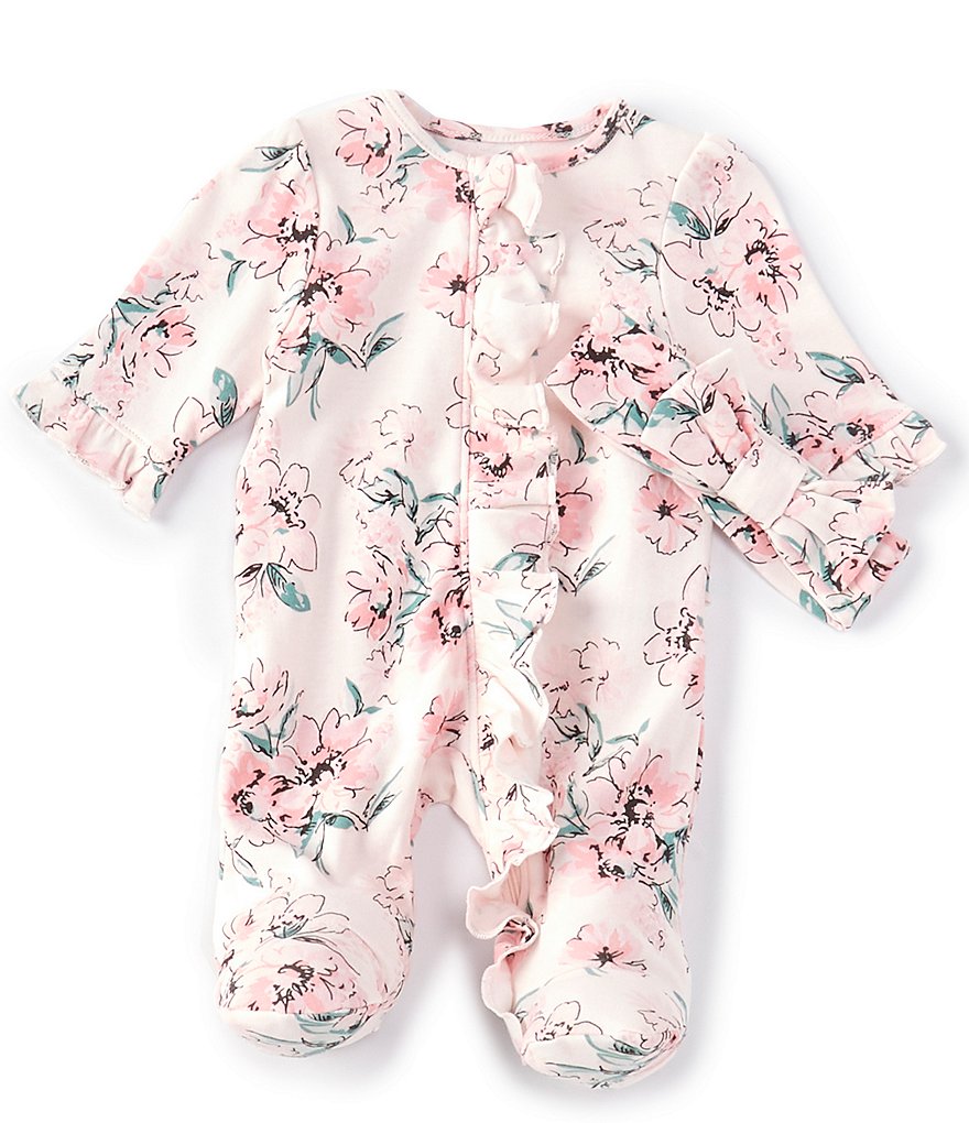 Little Me Baby Girls Preemie-9 Months Long-Sleeve Dream Floral Footed ...
