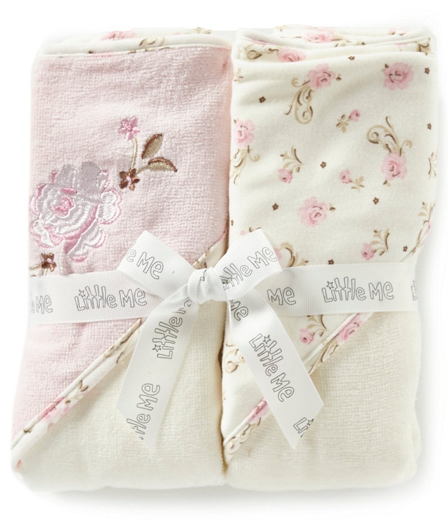 Towel with hood exit bath for bebe pink with rabbit motif