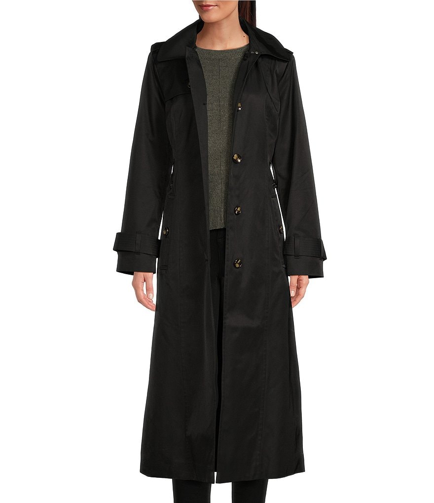 London fog iconic on sale belted trench raincoat