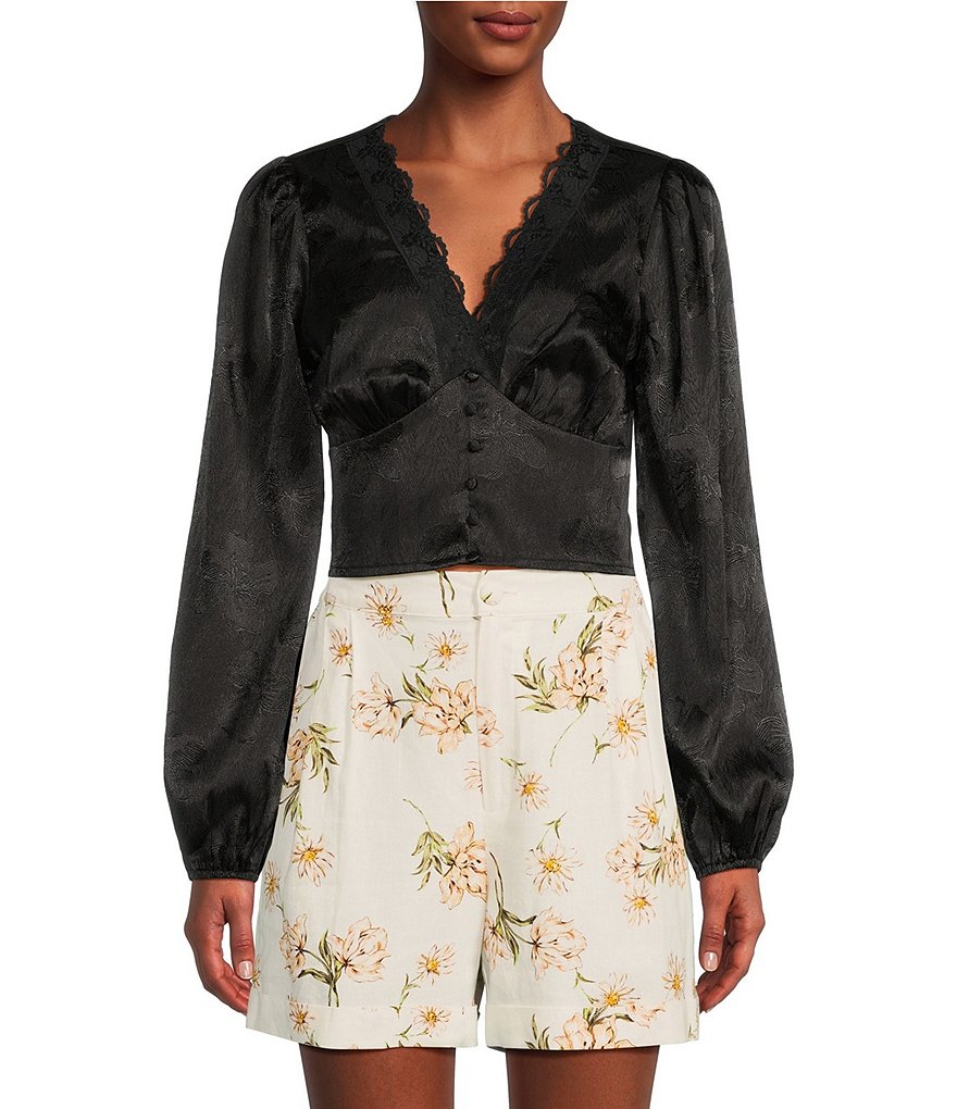 Lace blouses at on sale dillards