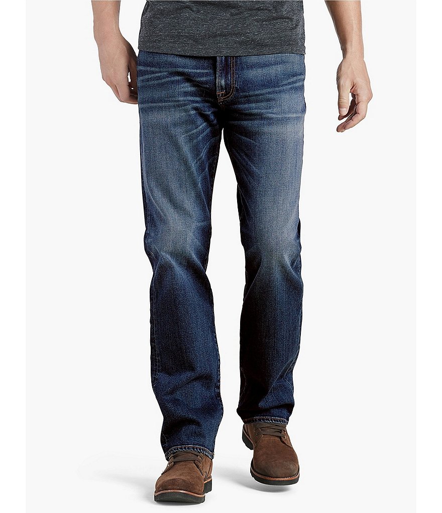 Lucky Brand, Jeans, Lucky Brand Jeans Mens 4x32 81 Relaxed Straight Dark  Wash 100 Cotton